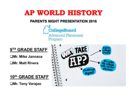 (1900 to Present) The FIVE Major Themes of AP World History