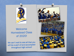 Homestead High School Ninth Grade Academy Program
