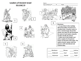 Leaders of Ancient Israel SS.6.W.2.9