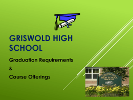 1/2 credit - Griswold Public Schools