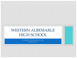Western Albemarle High School - Albemarle County Public Schools