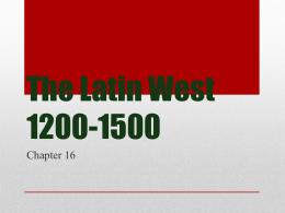 The Latin West 1200-1600