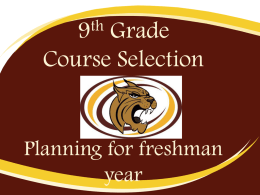 8th Grade Course Selection Powerpoint