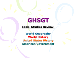 SOCIAL STUDIES GPS OVERVIEW