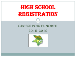 High School Registration - Grosse Pointe Public Schools