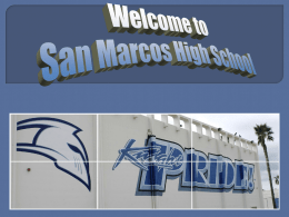 Fill in your Student Information - San Marcos Unified School District