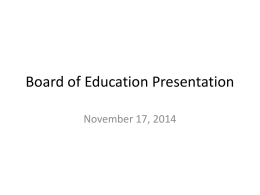 Board of Education Presentation