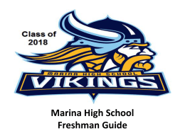 Marina High School Freshman Guide - Marina Guidance