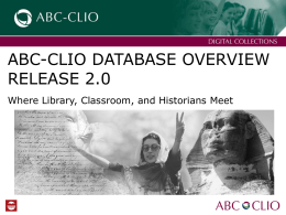 Cross-database searching - ABC-Clio