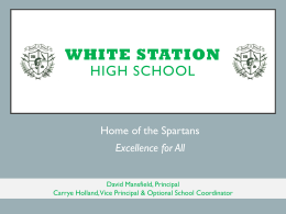 WSHS Optional Open House PowerPoint