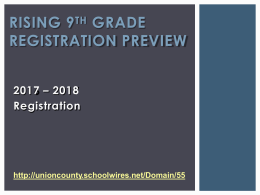 Rising 9th Grade Registration Information