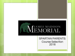 Course Selection Parent Night Powerpoint - 2016