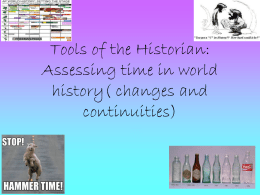 Time and the historian - White Plains Public Schools