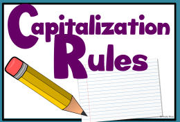 Capitalization Rules File