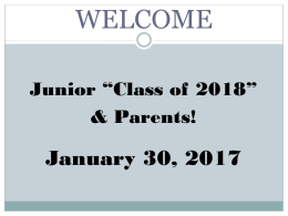 Junior Parent Meeting 2017 - Winchester Community High School