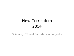 New Curriculum 2014 - Wootton Wawen CofE Primary School
