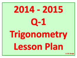 Trigonometry Honors 14
