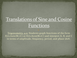 PC 01-26n27 Translations of Sine and Cosine Functions