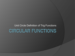 Circular functions