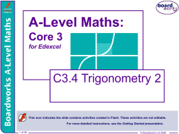 C3.4 Trigonometry 2