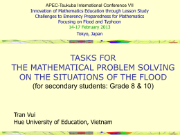 tasks for the mathematical problem solving on the situations of the