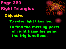Right Triangles
