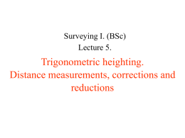 Trigonometric heighting The effect of Earth`s curvature