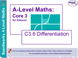 C3.6 Differentiation