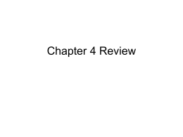 Chapter 4 Review and Extra Credit