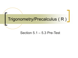 Trigonometry/Precalculus ( R )