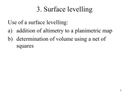 3. Surface levelling - Czech Technical University in Prague