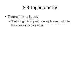 8.3 Trigonometry - Cardinal O'Hara High School