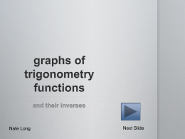 graphs of trigonometry functions