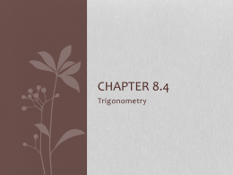 Chapter 8.4 and 8.5