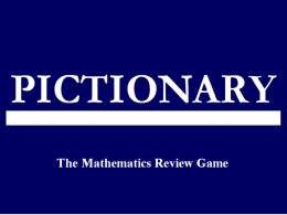 Pictionary Review Game