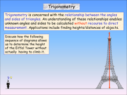 Trigonometry 1 (Right-angled Triangles)