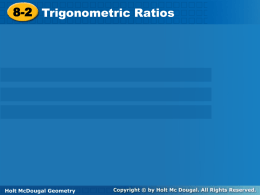 8.2 Trigonometric Ratios