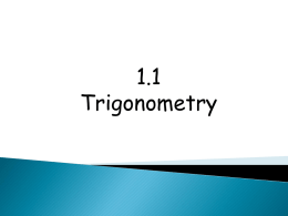 Angle - MrGranquistsTrigonometryPage