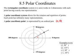 8.5 Polar Coordinates