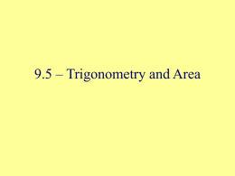 Trigonometry and Area