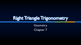 07 Right Triangle Trigonometryx