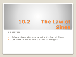 10.2 The Law of Sines