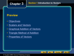 Section 2 Vector Operations