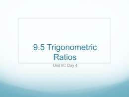 9.5 Trigonometric Ratios