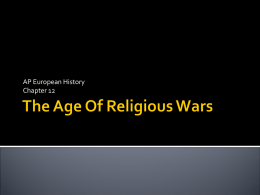 The Age Of Religious Wars