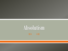 Absolutism - Walton High