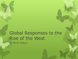 Global Responses to the Rise of the West