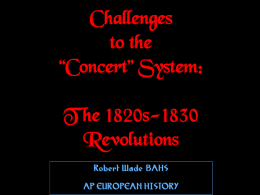 Revolutions of the 1820s to 1830