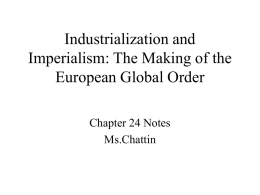 Industrialization and Imperialism