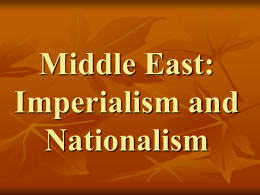 Imperialism and Nationalism
